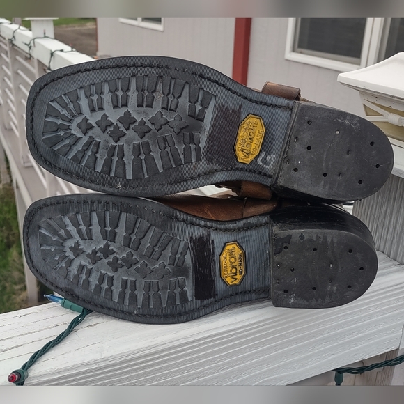 BROWN LEATHER BOULET HARNESS MOTORCYCLE BOOTS WOMENS 9.5 MENS 8.5 - Picture 15 of 15